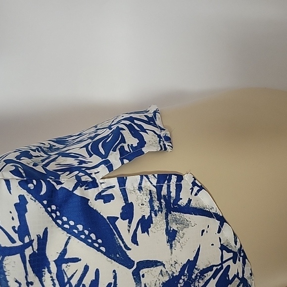 Columbia PFG Super Tamiami, Omni-Shade, Short-Sleeved, Blue/Gray Fish, Sz Small - Picture 3 of 9